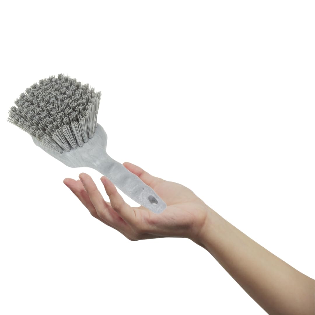 SPARTA 40541EC09 Plastic Scrub Brush, Utility Brush, Kitchen Brush With Hanging Hole For Cleaning, 8 Inches, Green