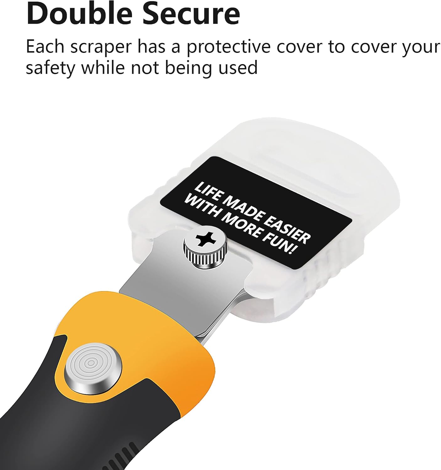 MulWark Razor Blade Scraper | 2 Handles Razor Scraper Set With Extra 12pcs Blades Heavy Duty Paint & Glass Scraper Tool With Extendable Handle for Windows, Oven Cleaning & Surface Prep