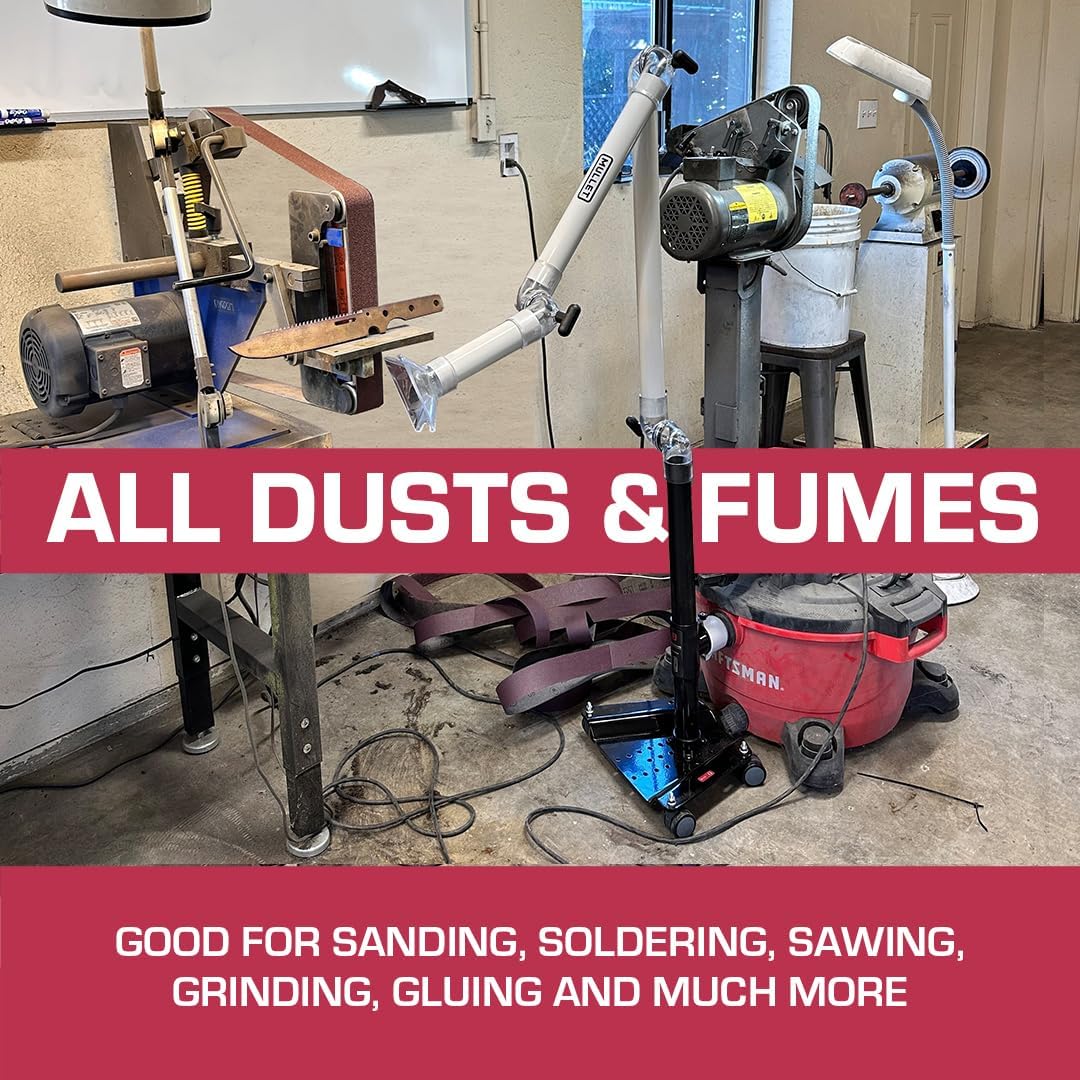 Mullet ThirdHand Dust Collection Boom Arm (Boom Arm + Shop Vac Base)
