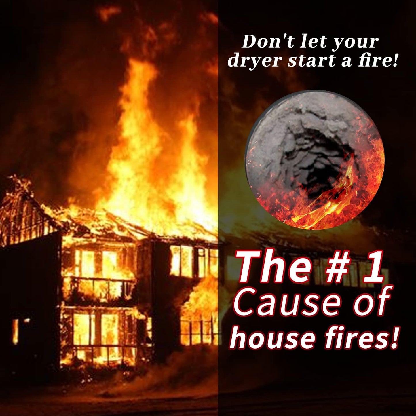 HOKLNUSE Dryer Vent Cleaner Kit Chimney Sweep Cleaning Tools Pellet Stove Cleaner Kit Air Dryer Duct Fireplace Brushes for Easy Lint Cleaning with 4" and 6" Brush Heads (Medium Duty, 30Feet)