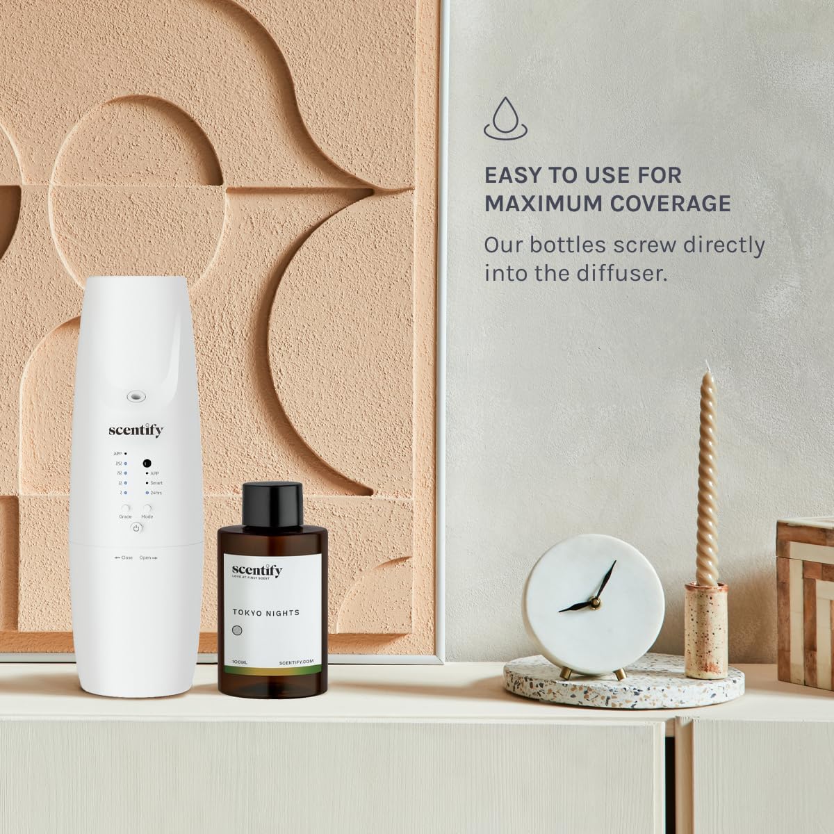 Scentify Tokyo Nights Aroma Oil Refill Scent for Oil Diffusers Luxurious Relaxing Aromatherapy Fragrance 100ml, 3.38oz