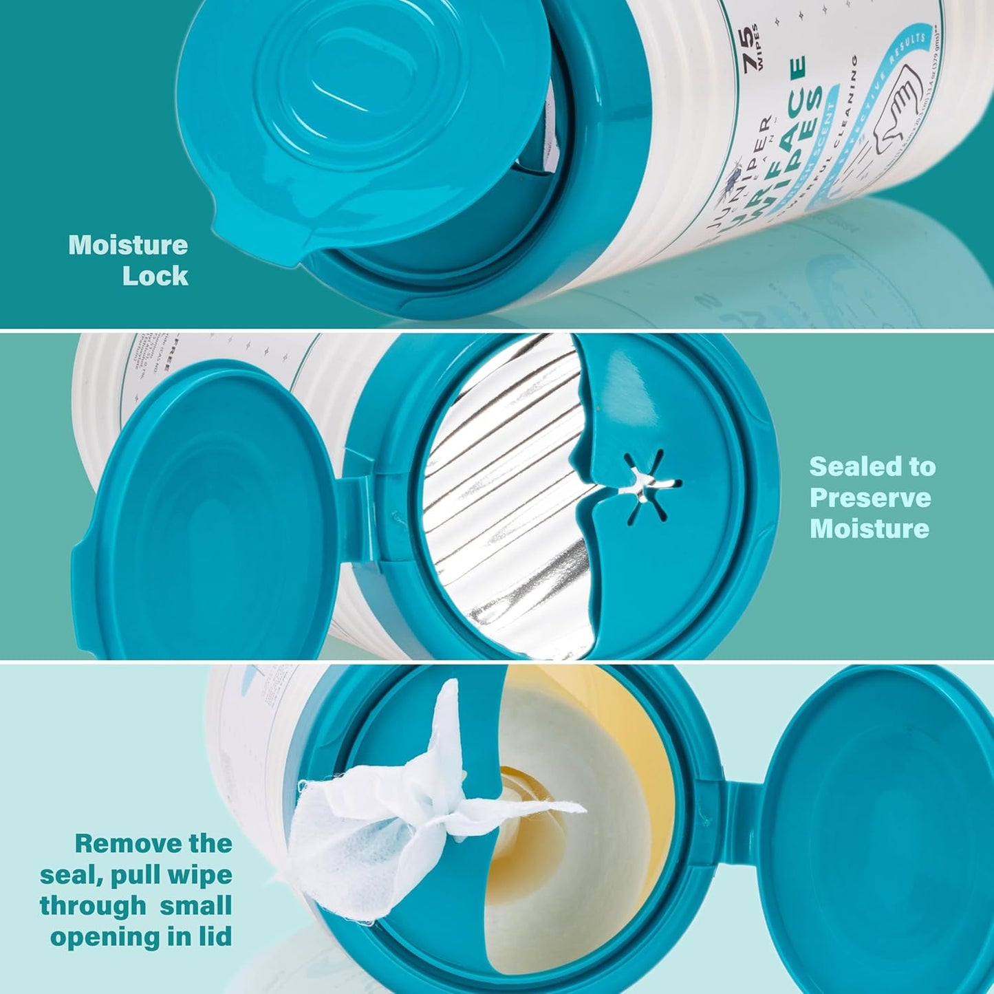 4 Pack Surface Cleaning Wipes Bleach Free, All-Purpose Cleaner for Bathroom, Kitchen, Office, 300 Count Canister, 7.5" x 7" Sheet, Fresh Scent, Lint Free & Durable