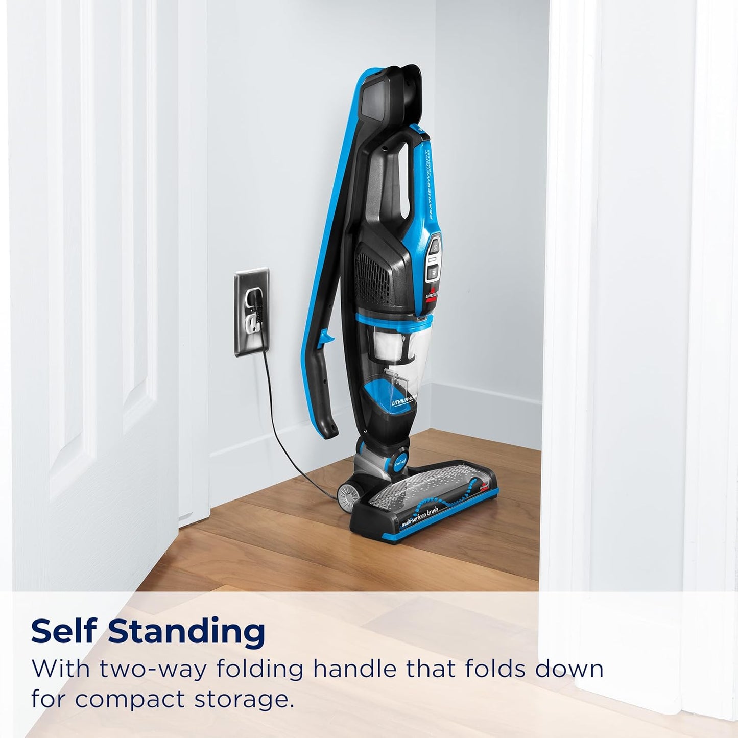 Bissell, 3061 Featherweight Cordless Stick Vacuum, Self-Standing, Electric Blue, Black