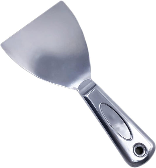 Flex All Stainless Steel Joint Knife Putty Scraper,4-Inch Professional Grade 420 stainless steel, All-Metal, Precision Ground Edge Putty Knife Tape Knife (4")