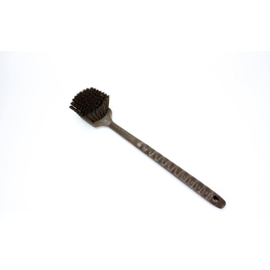 SPARTA 40501EC01 Plastic Large Scrub Brush, Kitchen Brush, Utility Brush With Long Handle For Cleaning, 20 Inches, Brown