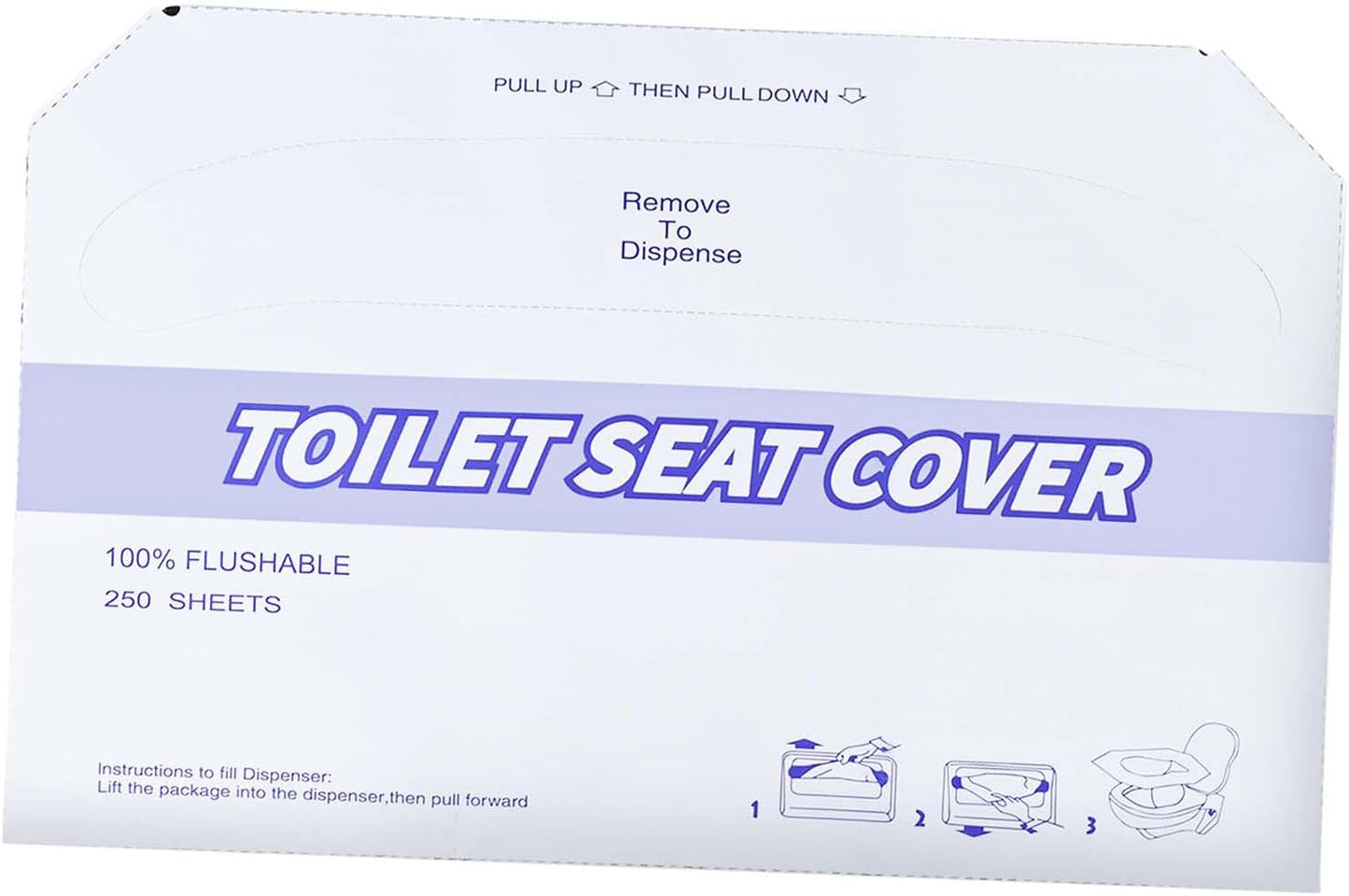 1 Pack (250 Pieces) Disposable Toilet Seat Covers Flushable Paper Toilet Seat Cover for Bathroom, Hotels, Travel, Kids or Adults