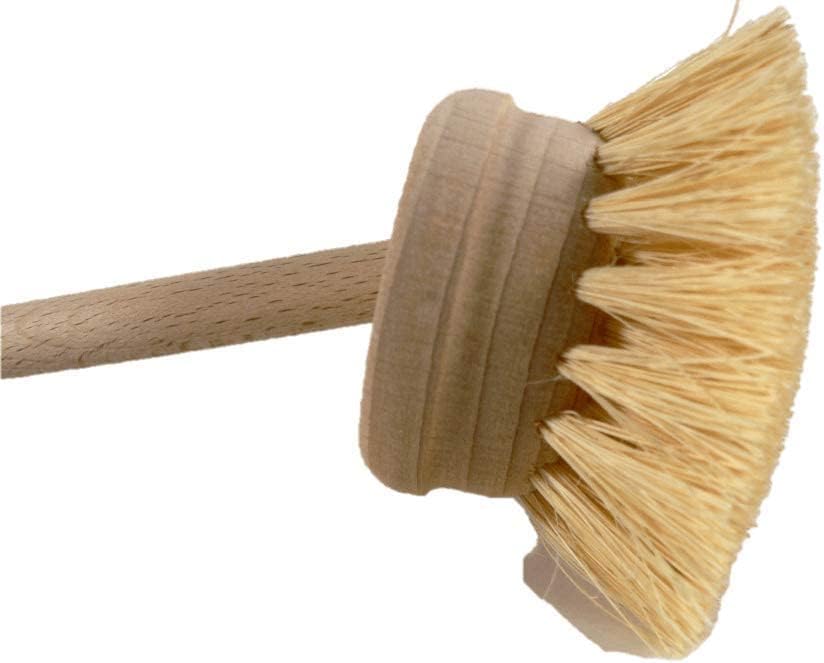 Valentino Garemi Tub Scrub Brush – Real Tampico Fibers – Cleaning Bathtubs, Tile Showers, Sinks, Hot Tub, Laundry Room, Bathroom Floor Tile – Made in Germany