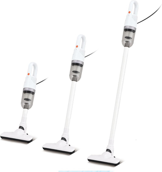 Handheld Vacuum Cleaner,Ultra-Lightweight Mini Portable Vacuums for Home, 6 in 1 Stick Vac Cleaners for Car,Pet Hair(White Corded)