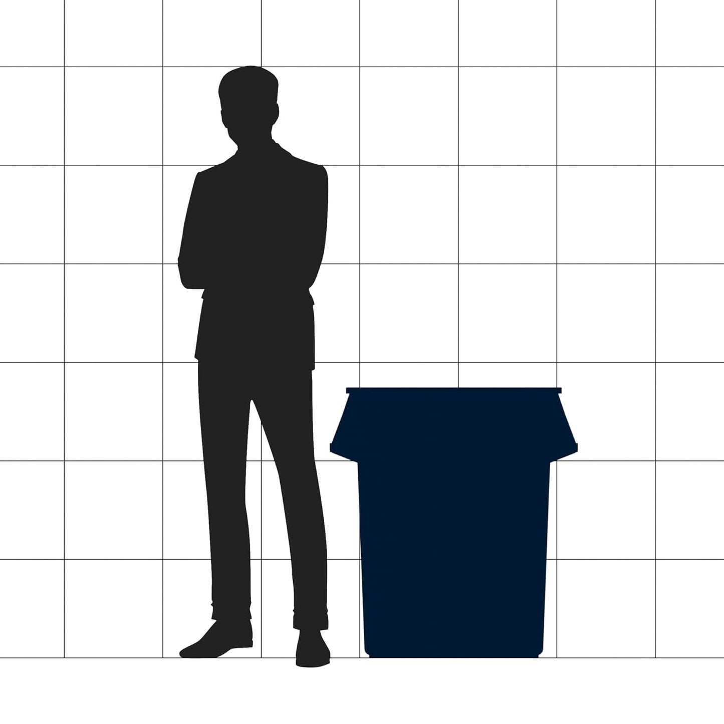 55 Gallon Yellow Round Commercial Trash Can