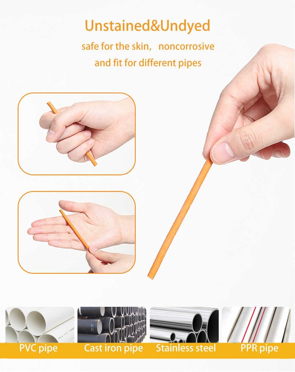 Drain Cleaner Sticks Keeps Drains and Pipes Clear and Odor As Seen On TV 4 Packs(48 pcs)
