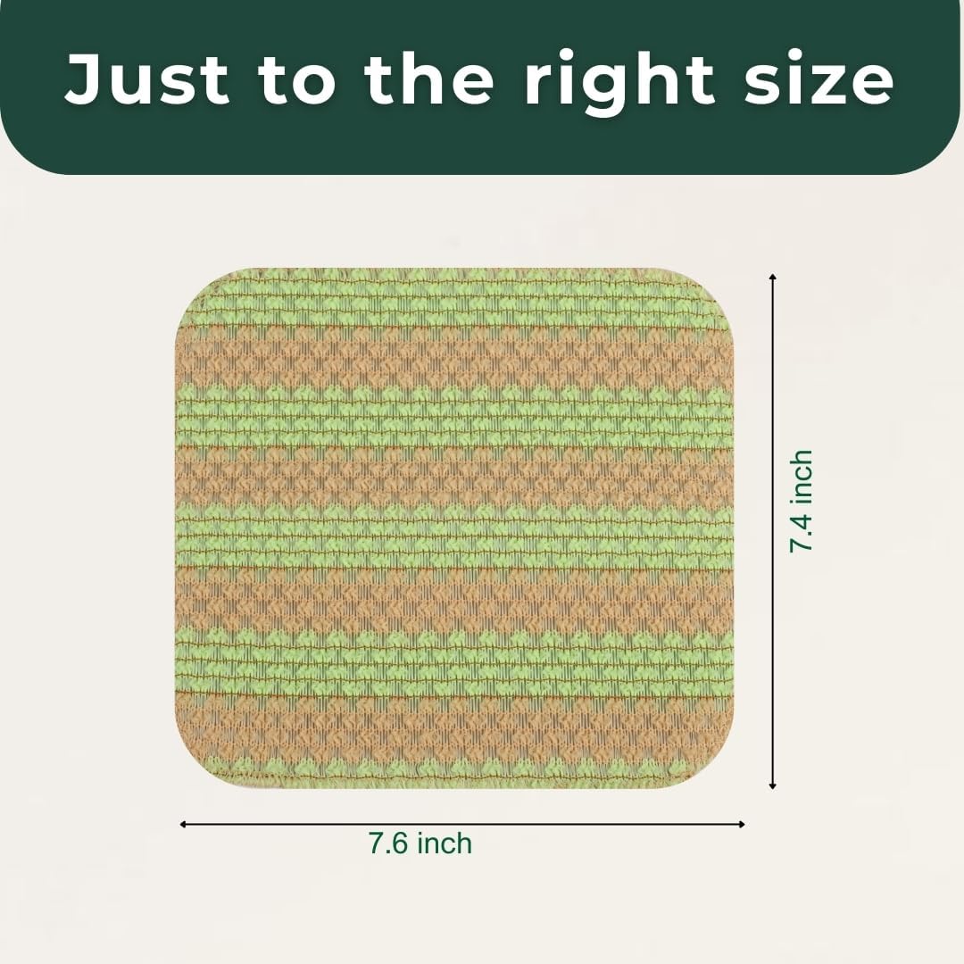 mibboom's Dish Scrubbers – Non-Scratch, Reusable Kitchen Sponges for All-Purpose Cleaning, Made in Korea, 4 Pack (7.6 x 7.4 in)