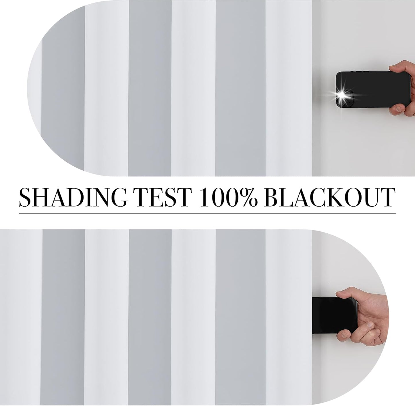 PONY DANCE White 100% Blackout Curtains for Bedroom 80 inch Long 2 Panels Set, Thermal Insulated Drapes Noise Reducing Solid Grommet Top Window Curtains for Home Decoration and Doorway, W55 x L80 inch