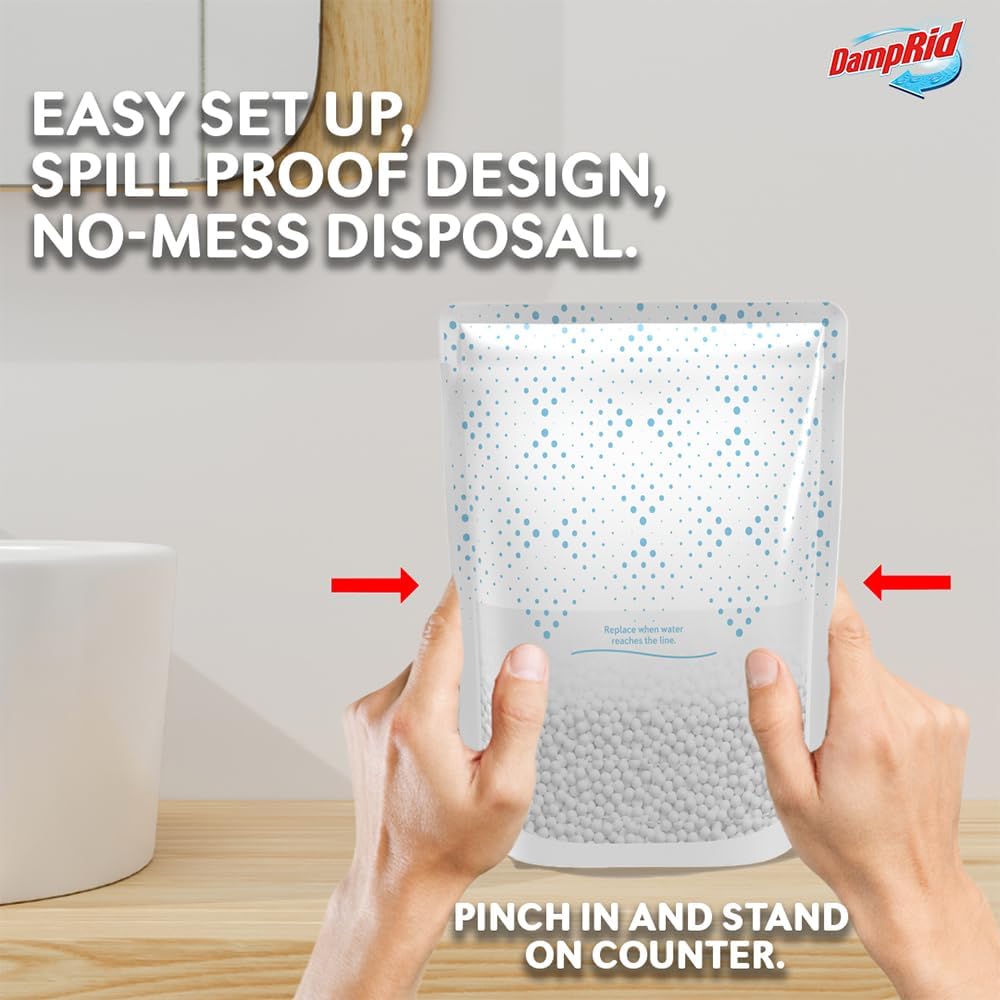 DampRid Fresh Scent Single-Use Pouch Moisture Absorber, 6-Pack