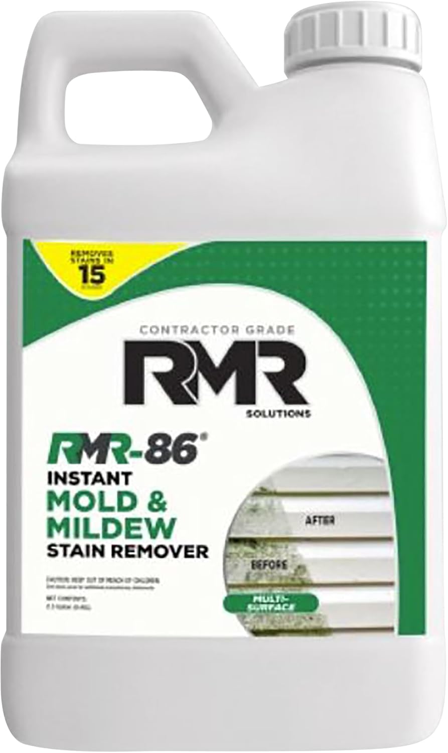 RMR-86 Instant Mold Stain and Mildew Stain Remover Spray - Scrub Free Formula, 2.5 Gallon (320 Fl Oz)
