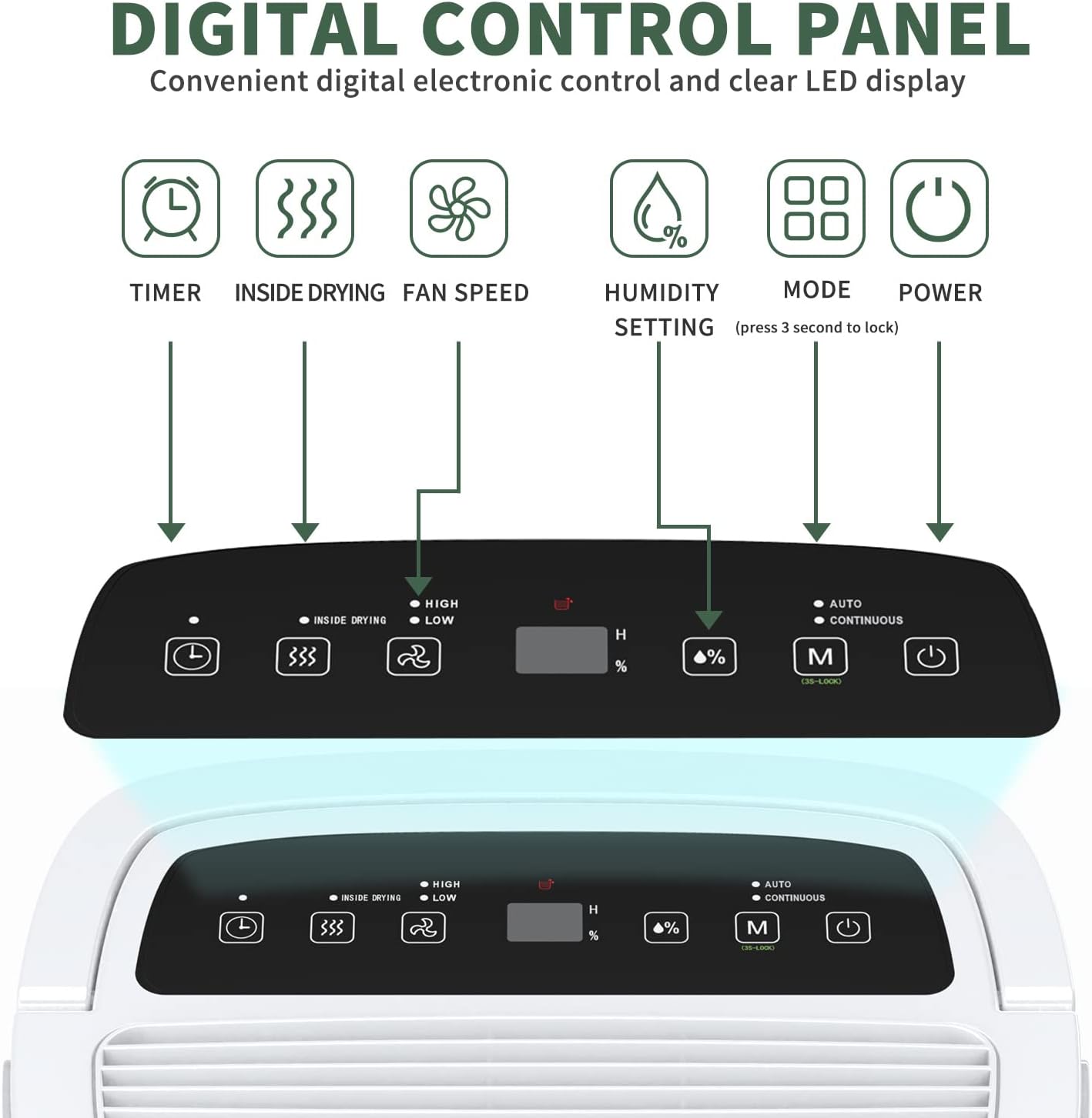 120 Pints Energy Star Dehumidifier with Drain Hose and WIFI for Large Spaces up to 6,000 Sq.Ft, Auto Defrost & Continuous Drainage - Ideal for Home Basements, Bathroom, and Bedroom