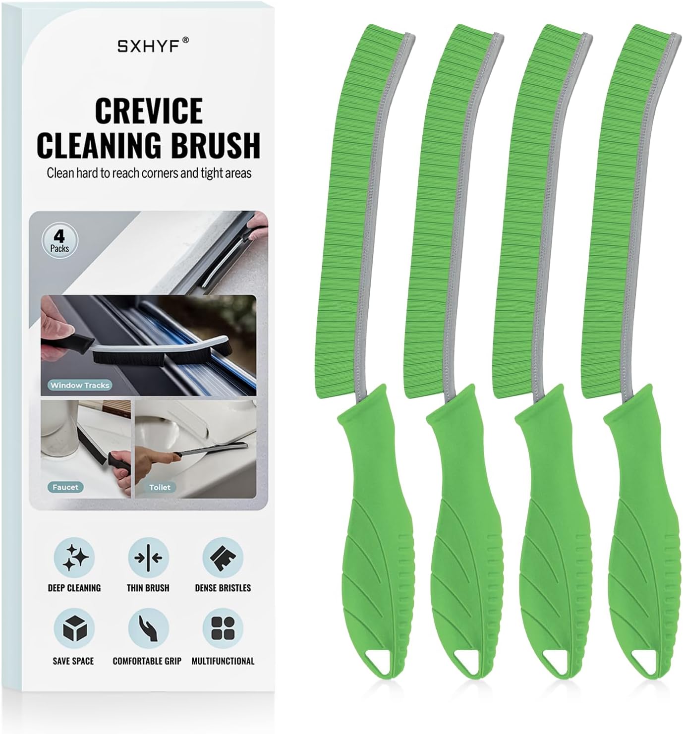 SXhyf Cleaning Brush - Hard Bristle Crevice Cleaning Brush, Multifunctional Gap Scrub Brush, Kitchen Essentials, Bathroom Cleaner Tools for Household Use, Home, Window, Toilet, Stove