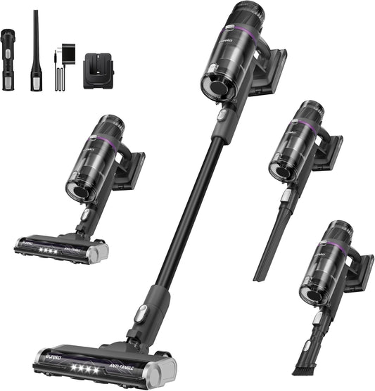 Eureka Cordless Stick Vacuum Cleaner ReactiSense 440, 60-Min Runtime, Anti-Tangle Brushroll, Intelligent Sensing Technology, Ideal for Pet Hair, HardFloors & Carpets