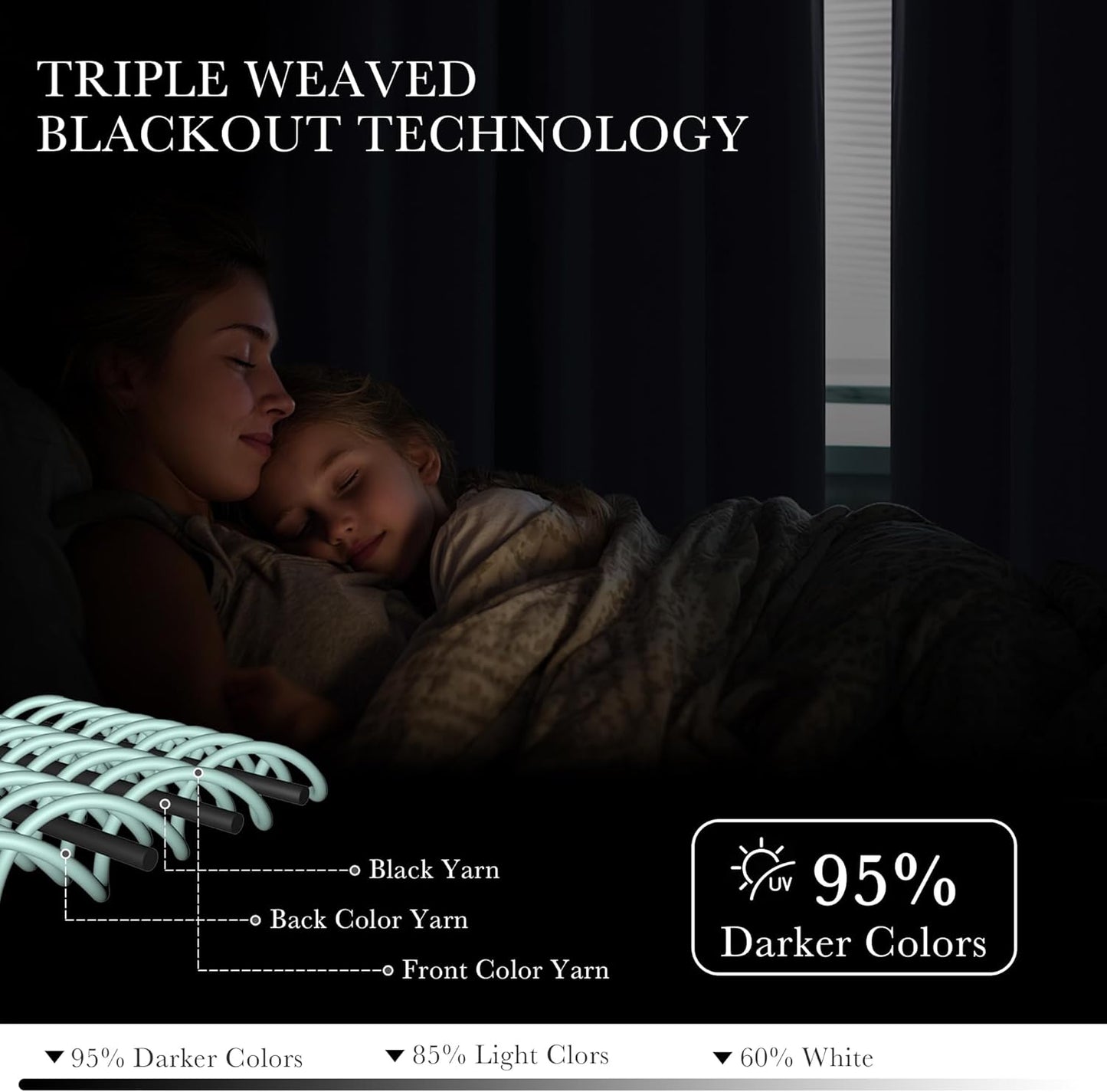 PONY DANCE Stone Blue Blackout Curtains for Bedroom 84 Inch Length 2 Panels Set, Privacy Thermal Insulated Room Darkening Grommet Drapes for Living Room Window, W34 x L84 Inch