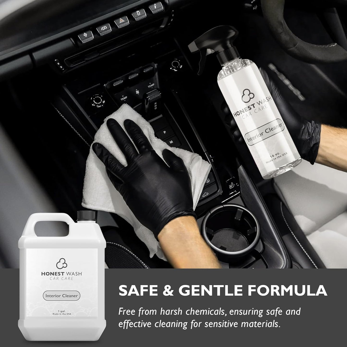 Interior Cleaner Cleans and Shines Rubber, Plastic, and Vinyl | All-Purpose Interior Cleaner for Dashboards, Door Panels, and More | Dries Quickly to a Non-Stick Finish (128 Fl Oz (Pack of 1))