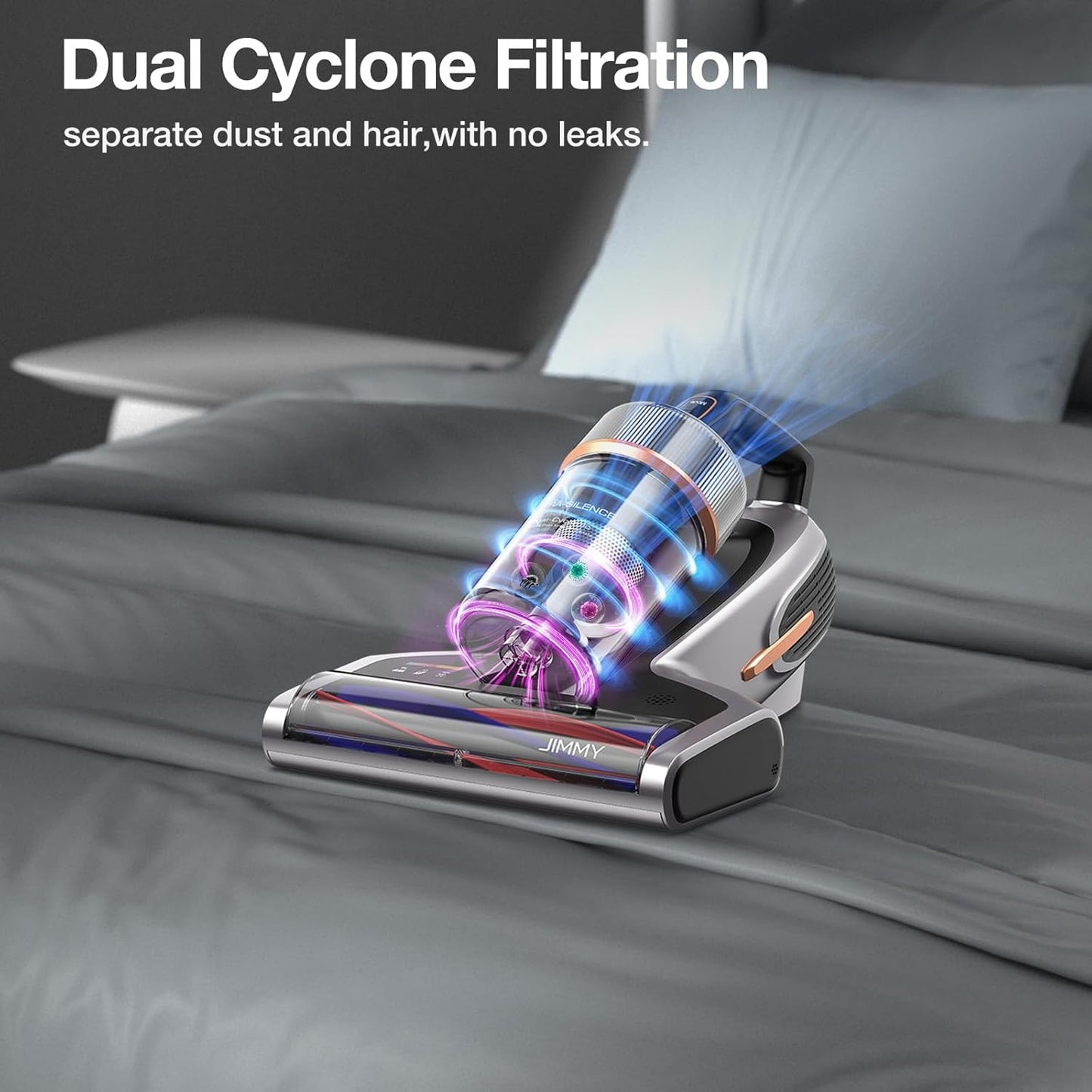 Jimmy BX7 Pro Max Graphene Mattress Vacuum Cleaner with Dust Sensor, Bed Vacuum with UV Light, 550W Powerful 16Kpa Suction Handheld Vacuums Couch Cleaner (Corded)