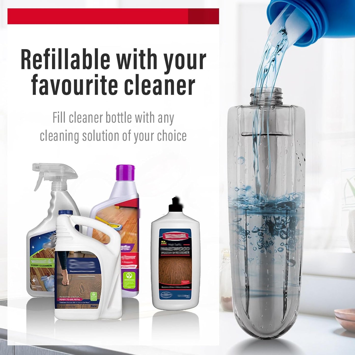 Spray Mops for Floor Cleaning Floor Mop with a Refillable Spray Bottle and 3 Washable Microfiber Pads Home or Commercial Use Dry Wet Flat Mop for Hardwood Laminate Wood (Purple)