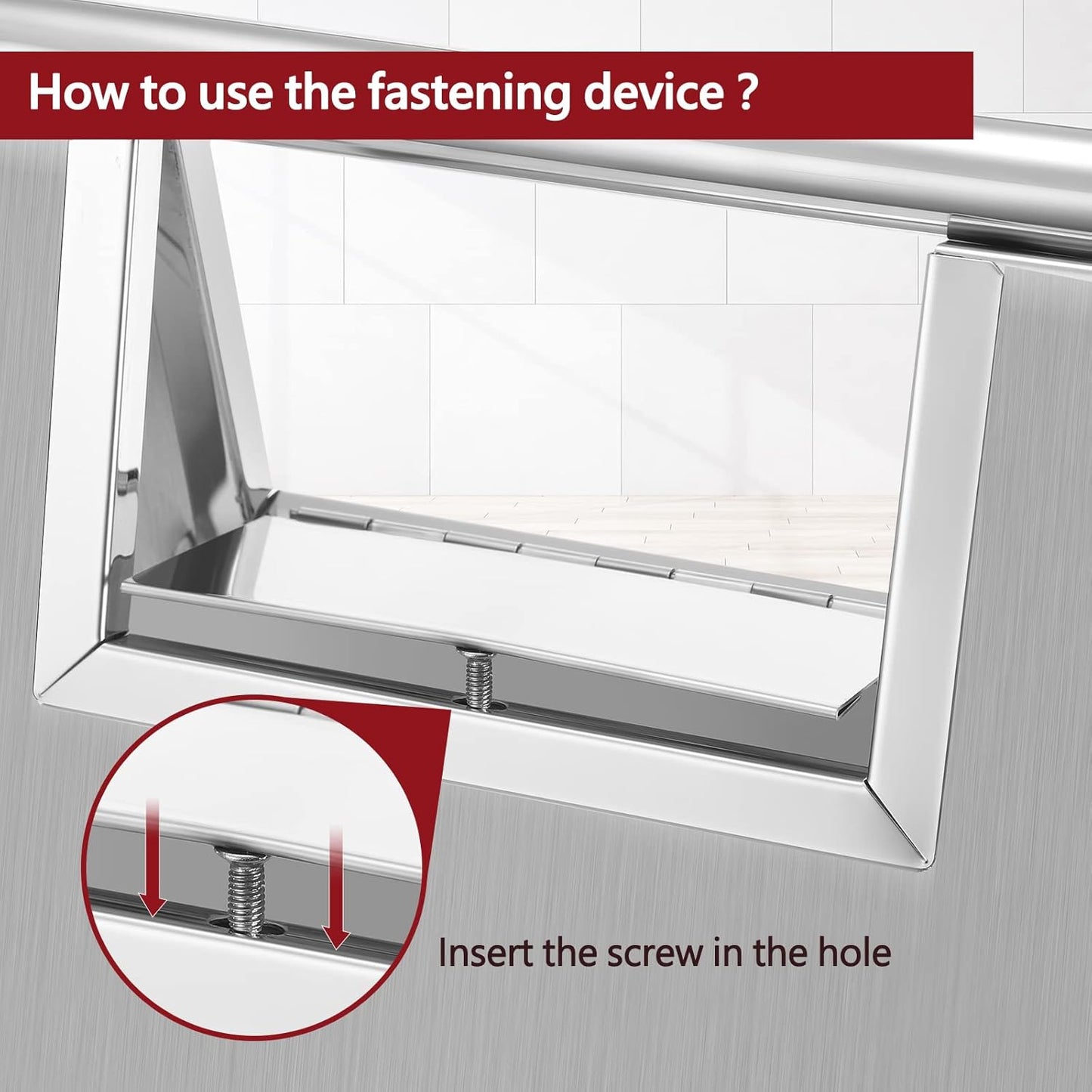 LEIFIDE Stainless Steel Wet Floor Caution Sign Bulk 8.8 Pound Portable Foldable Handle Bilingual Safety Sign for Kitchen Restaurant Supermarket Shop Commercial Use Avoid Fall and Slip Accident