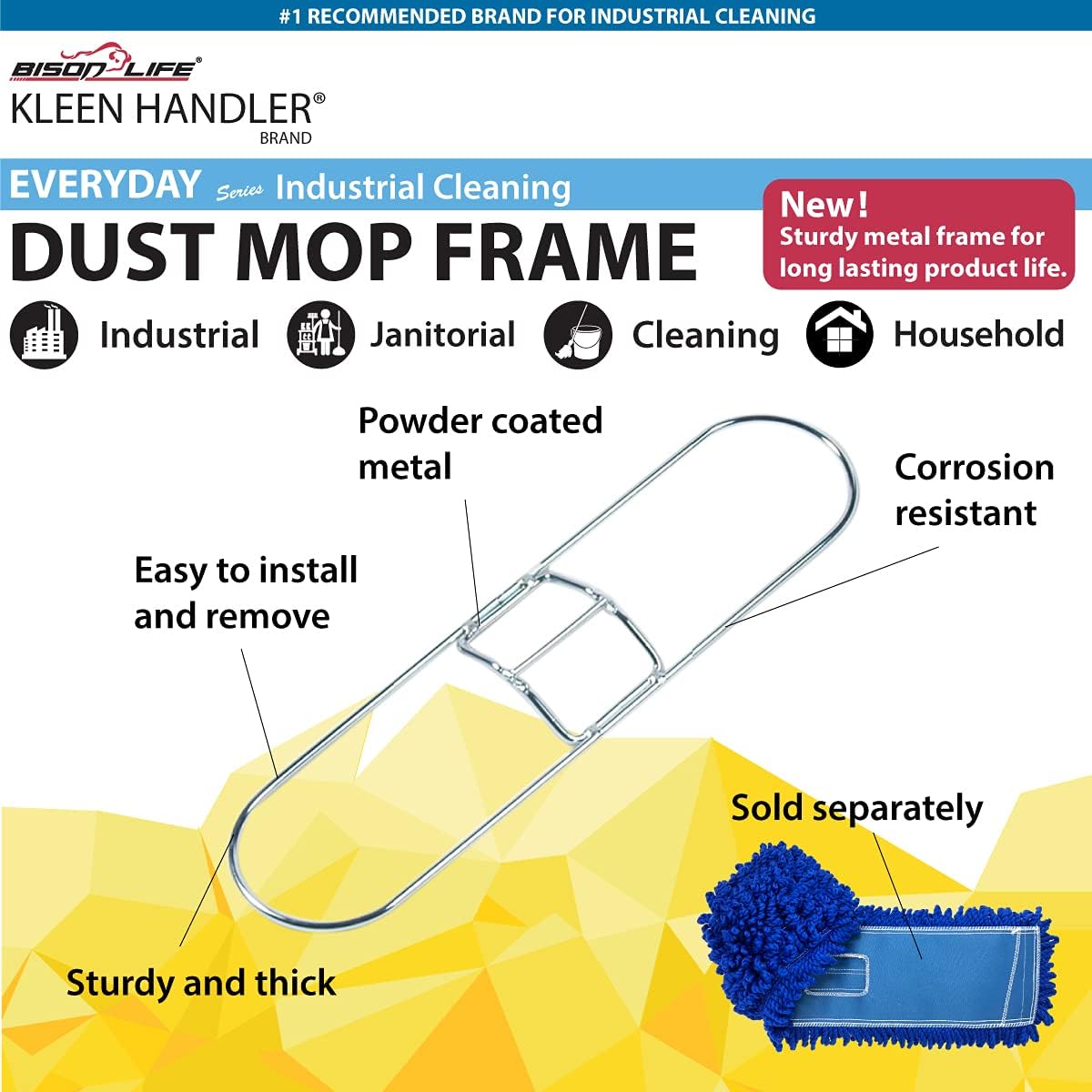 Kleen Handler 48 Inch Commercial Dust Mop Frame (6 Pack)
