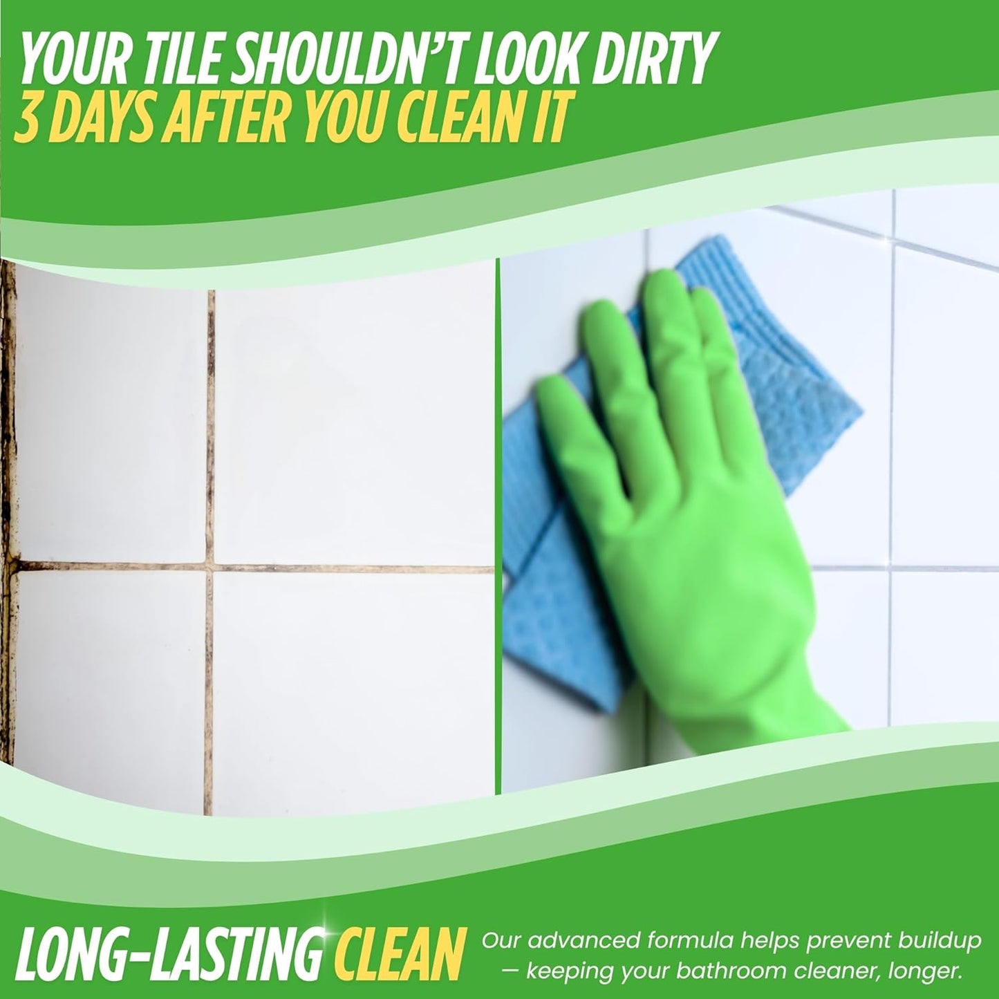 Oh Yuk Tub and Tile Cleaner – Concentrate Refill Makes 4 Bottles | Dissolves Soap Scum and Grime | Use on Tubs, Tile, and Shower Walls | Biodegradable, Vegan, Cruelty-Free | Made in USA