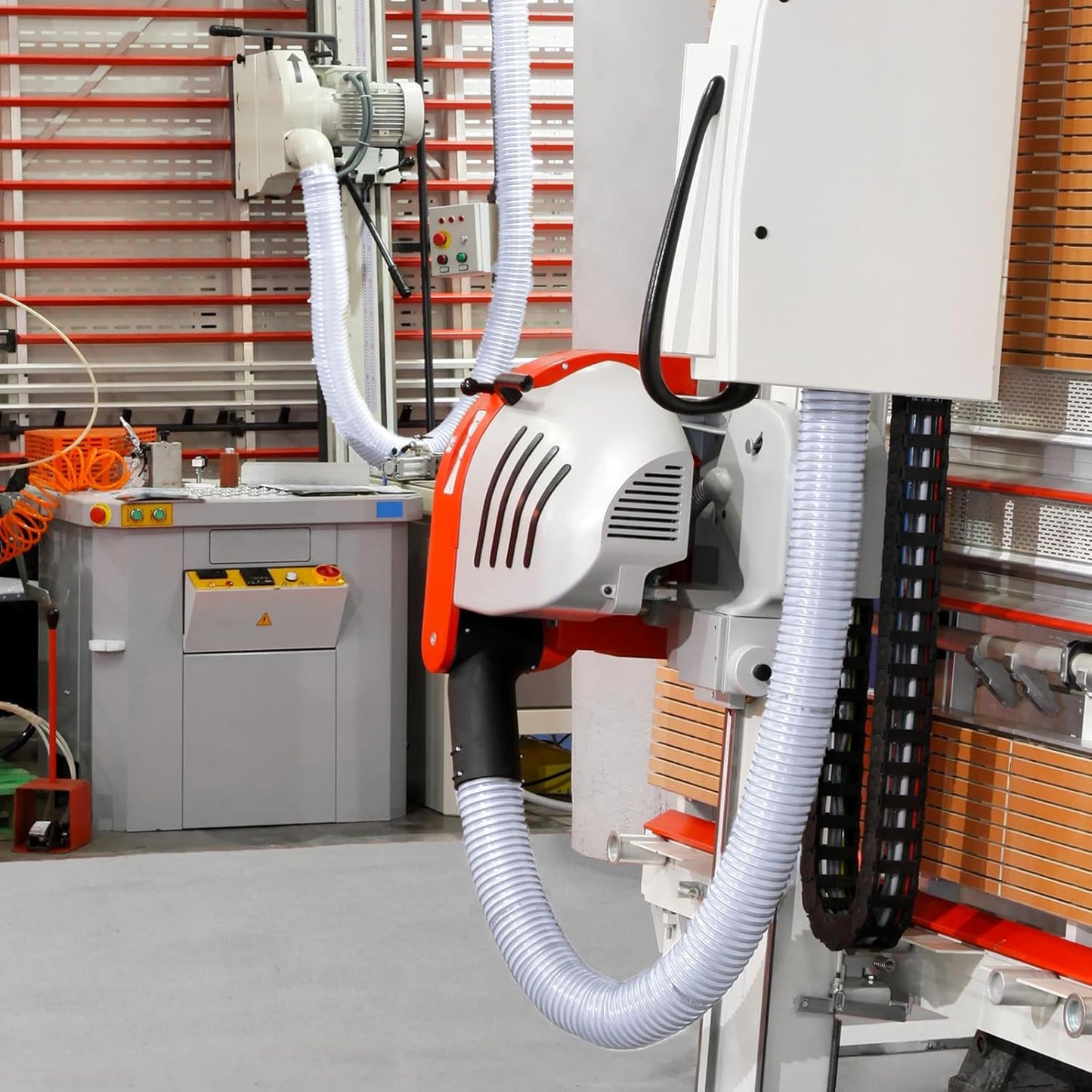 3 Inches 30 ft PVC Dust Collection Hose with Stainless Steel Hose Clamps Set Flexible Clear Vacuum Hose Puncture Resistant Fume Hose for Vacuums Cleaner Fume Dust Collection System (White)