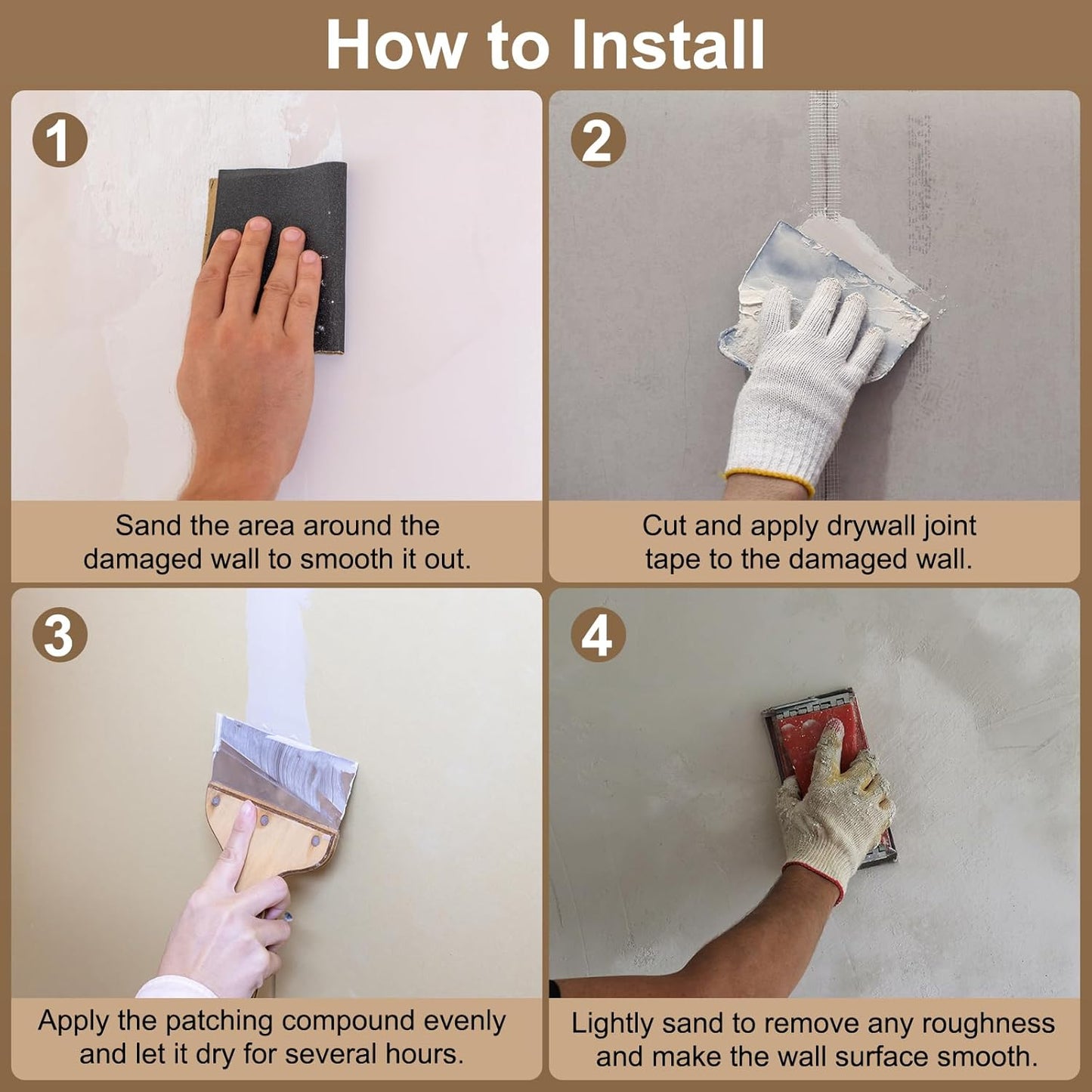 PATIKIL Drywall Repair Mesh Tape, 8 inch x 328 ft Fiberglass Repair Patch Self-Adhesive Dry Wall Joint Tape 12 Mesh Wall Hole Crack and Seam Patch, White