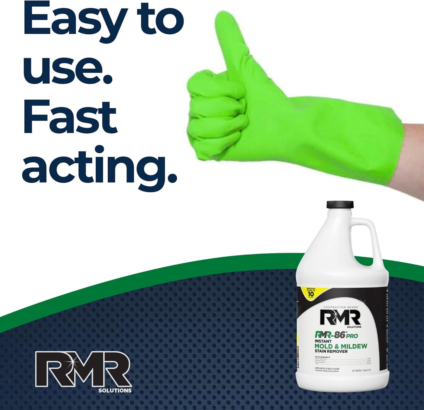RMR-86 Pro Contractor Grade Mold Stain & Mildew Stain Remover Cleaning Solution, Professional Quality Formula, 1 Gallon