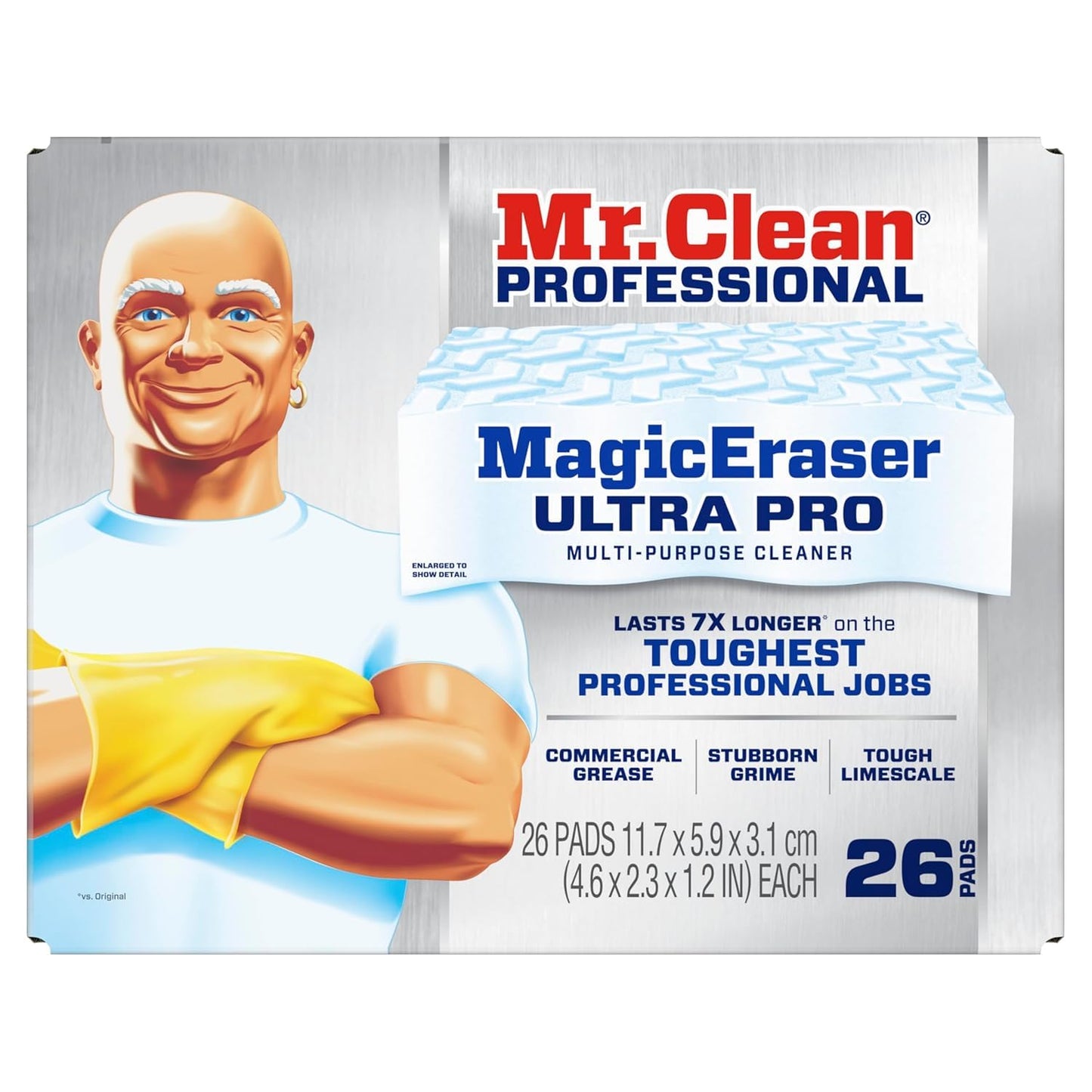 P&G Professional Mr. Clean Magic Eraser, Multi-Purpose Cleaner, 26 Count, Cleaning Sponge, Commercial Cleaning Supply, Commercial Grease Cleaner