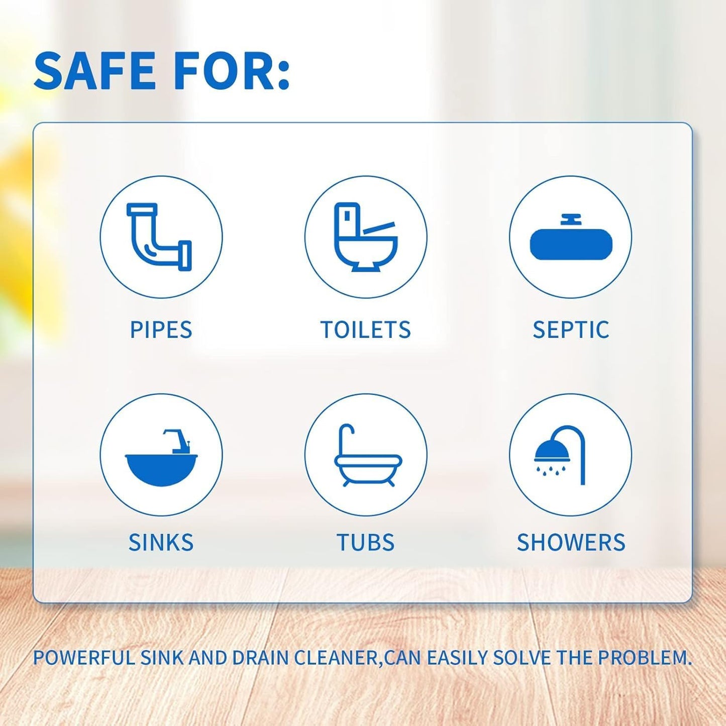 Wild Tornado Pipe Dredge,Powerful Sink Cleaner Powder Fast Foaming for Kitchen Toilet Pipeline Quick Cleaning Tool（2pcs）