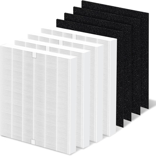 AP-1512HH Replacement Filter Compatible with Coway Airmega AP-1512HH and Airmega 200M air Puri-Fier, AP-1512HH-FP, AP-1518R, AP-1519P, 4 Filter, 4 Carbon Filters, Compared to Part #3304899