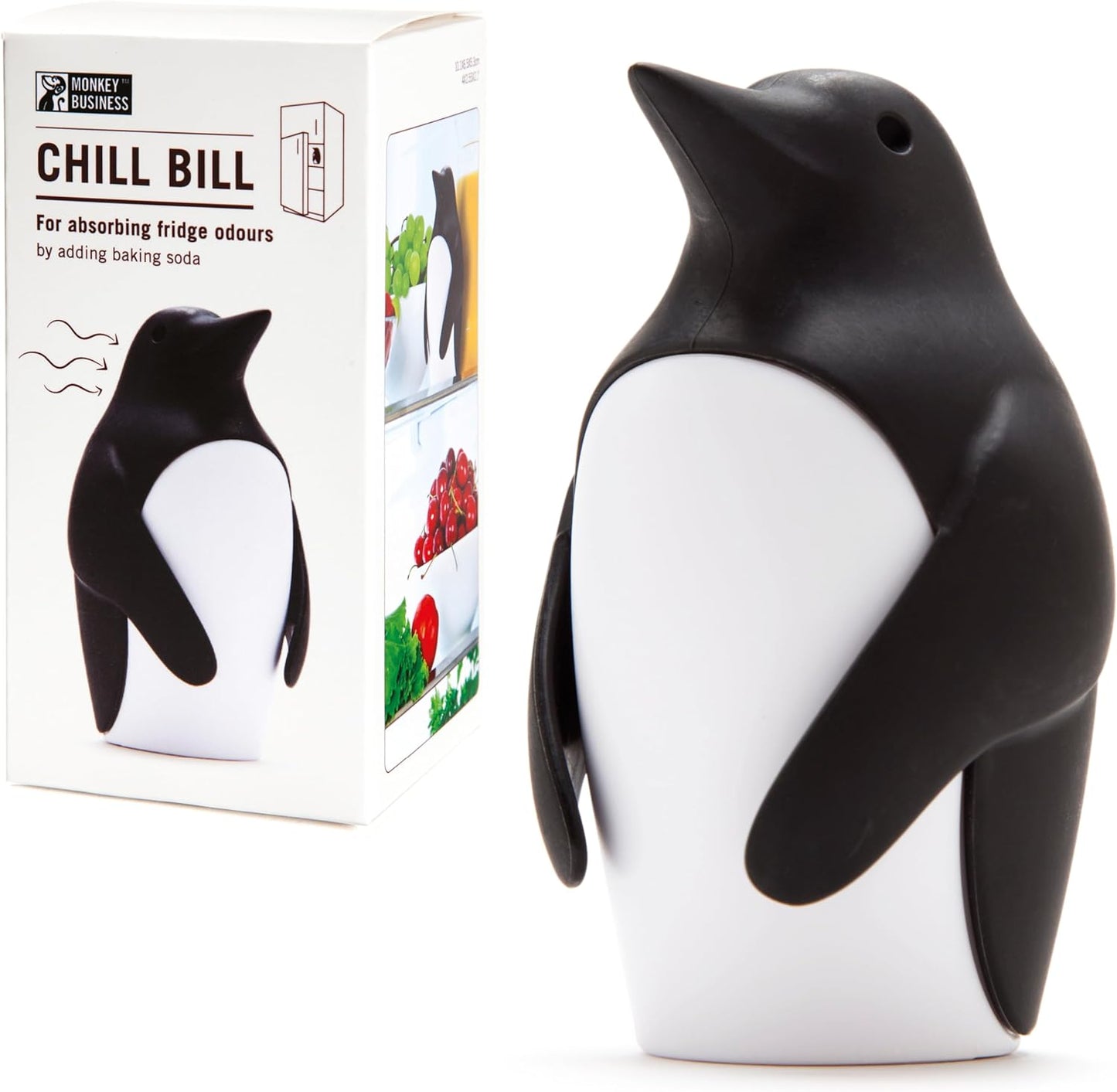 Monkey Business Chill Bill Refrigerator Deodorizer, Baking Soda Container, Baking Soda Fridge, Baking Soda Fridge Deodorizer, Cute Gifts, Kitchen Gadgets