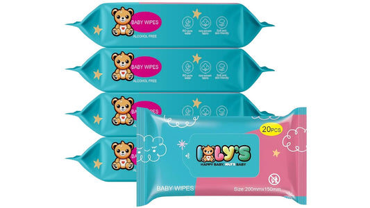 Ioly's Baby Wipes Unscented Wet Wipes 99% Water Based with Aloe Vera Fragrance Free Travel Pack 20 ct Hypoallergenic Water wipes for Sensitive Skin Toallitas Húmedas para Bebés Bulk Available