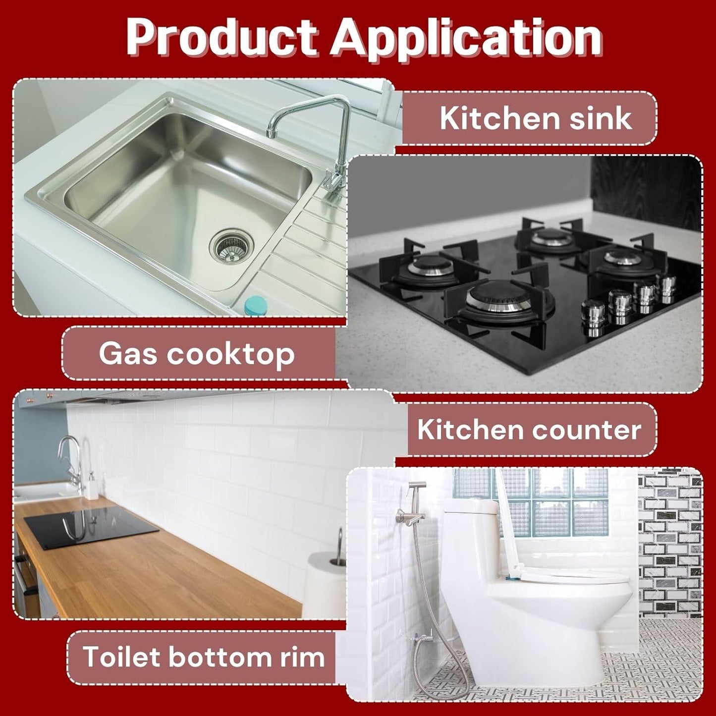 1.5" White Caulk Tape with Self Adhesive, Caulk Strip Waterproof for Bathroom,Toilet, Bathtub,Shower,Caulking Tape for Kitchen and Wall Toilet Sealer Around Base 10.5 Ft x 3 Rolls