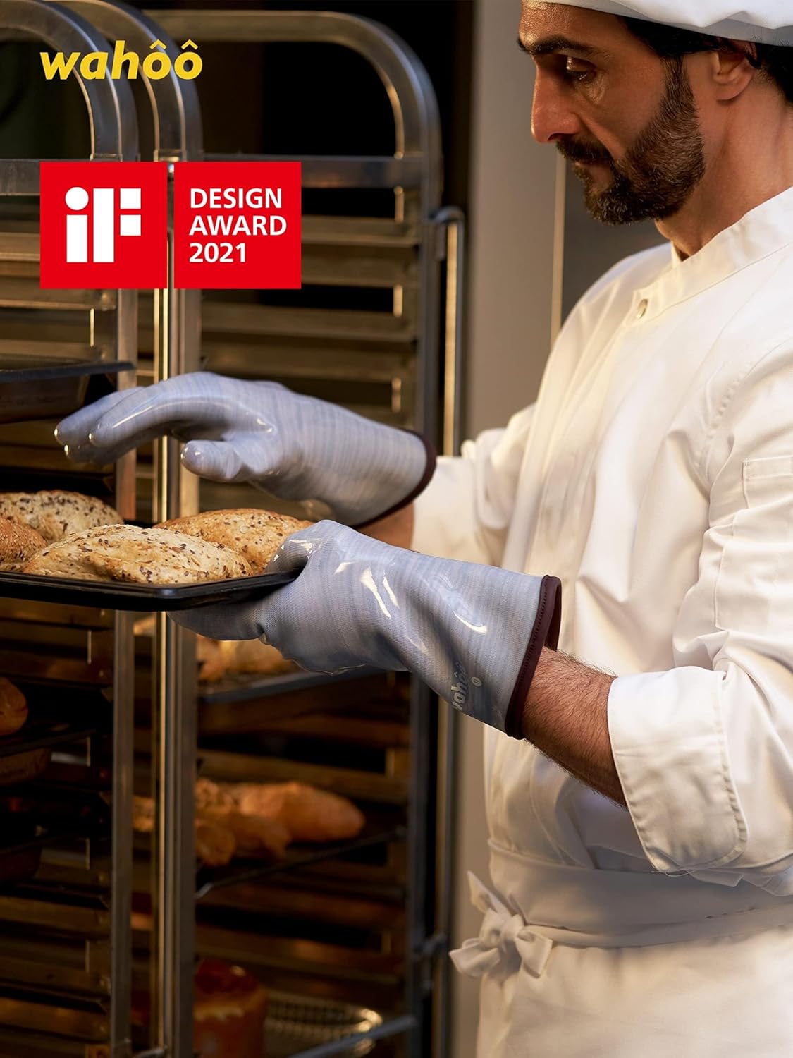 Wahoo Liquid Silicone Smoker Oven Gloves, Food-Contact Grade, Heat Resistant Gloves for Cooking, Grilling, Baking, Purple, XL/10