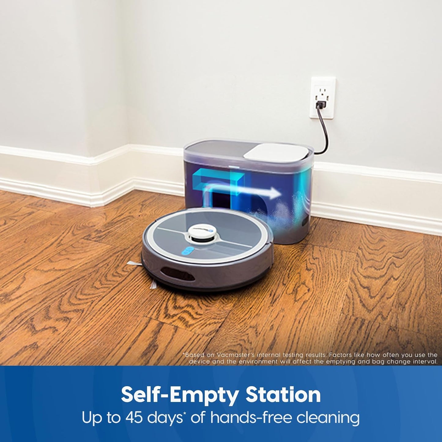 Vacmaster V10i 3-in-1 Robot Vacuum and Mop Combo with Self-Empty Station for 45 Days, LiDAR Navigation,3000Pa Strong Suction, Multi-Floor Mapping for Homes with Pets, Carpet & Hard Floors