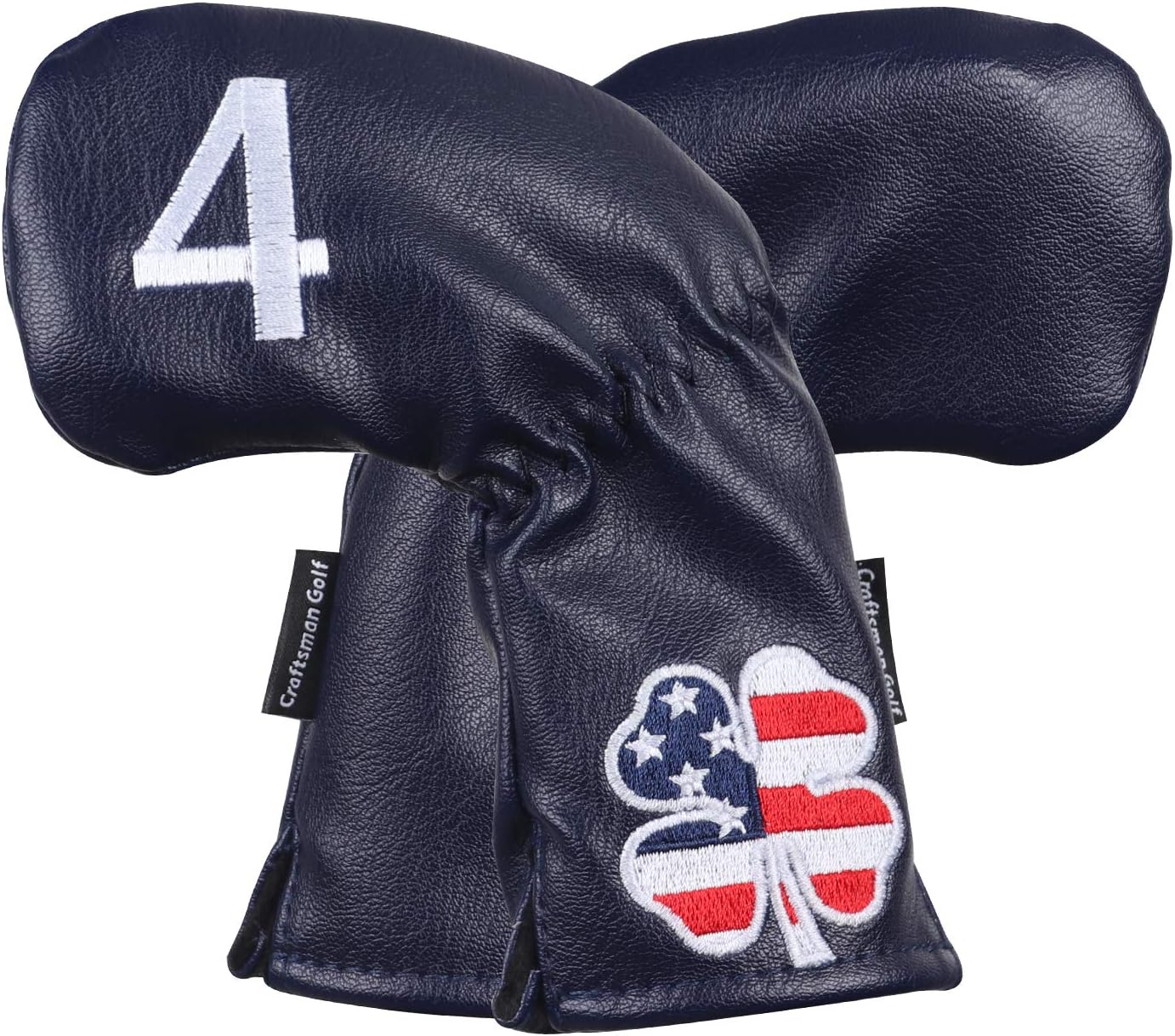 CRAFTSMAN GOLF 11pcs /Set USA US Flag Clover Leather Left Right Black White Green Dark Blue Iron Covers Headcover Also Available for Custom Version with Your Name