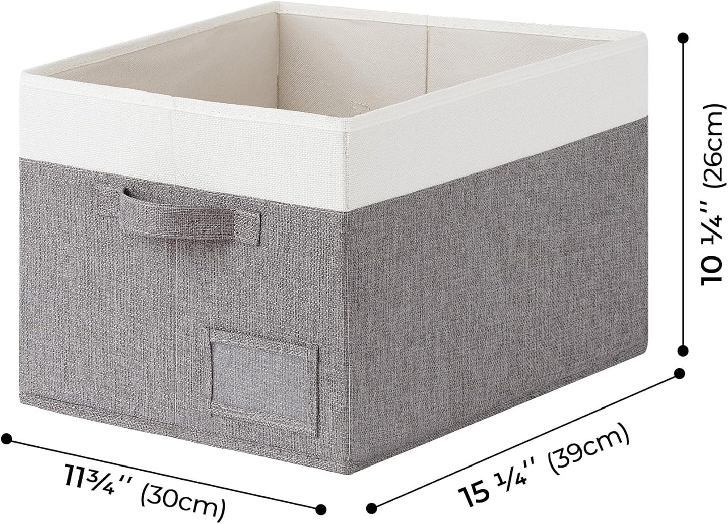 GRANNY SAYS Storage Baskets for Shelves, Fabric Storage Bins for Clothes, Closet Organization Bins, Collapsible Storage Bins with Handles, Decorative Storage Box, Extra Large, 3-Pack