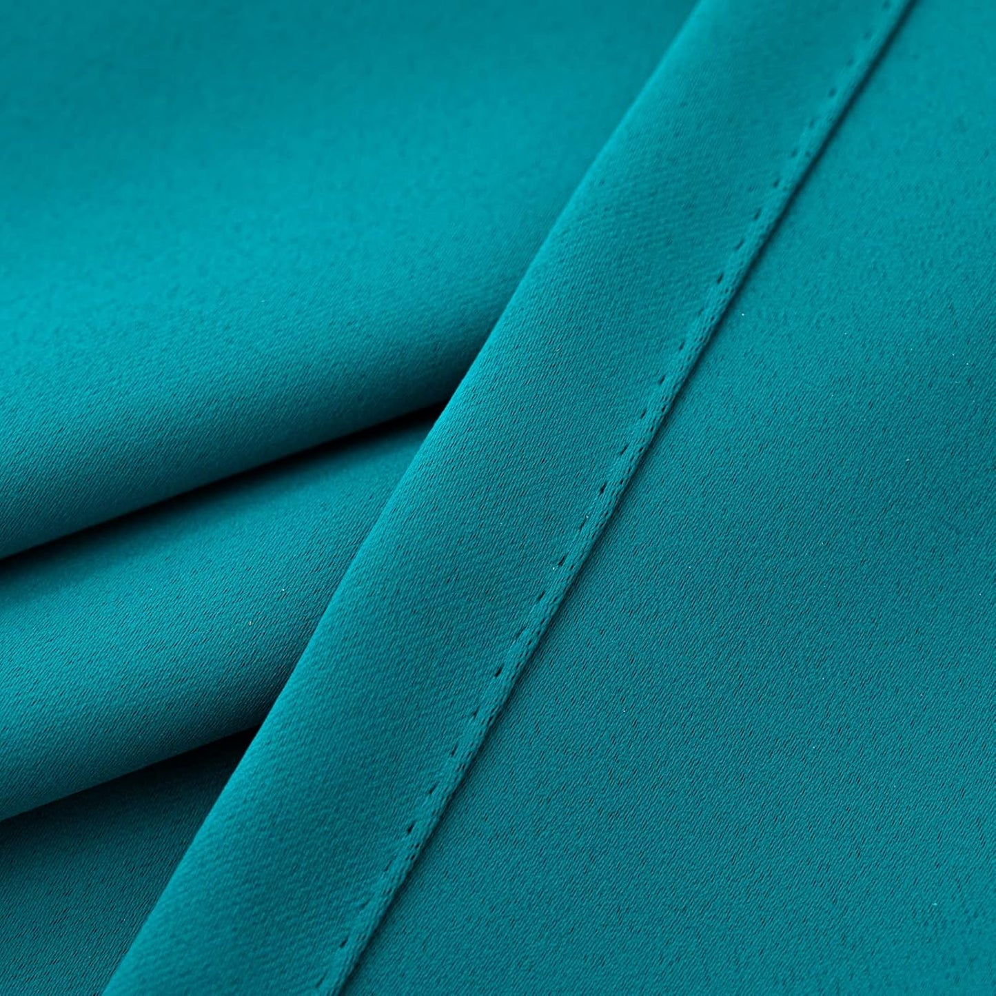 Pickluc Teal Cafe Curtain - Half Window, 24x30 Inches, 2 Panels, Rod Pocket, Blackout