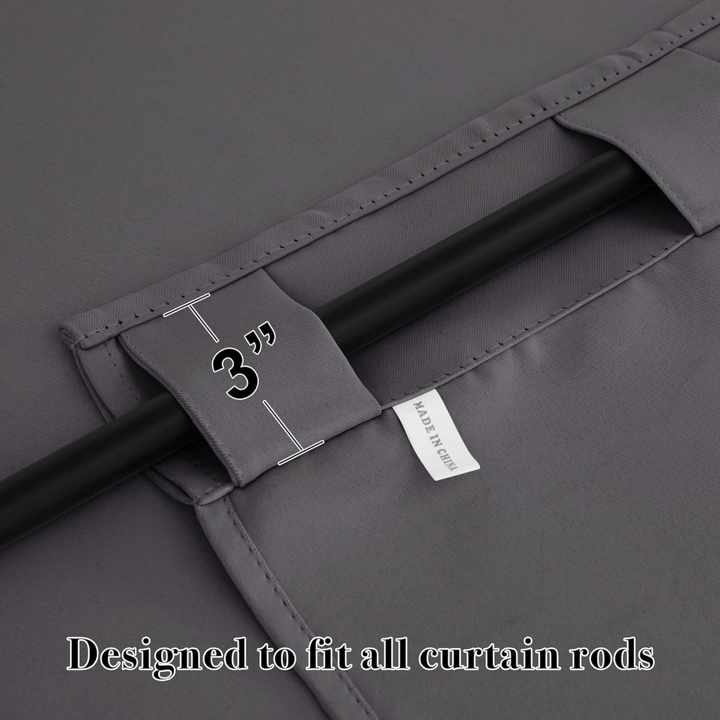 RYB HOME Bathroom Curtains Blackout - Thermal Insulating Privacy Small Window Curtains Short for Bedroom Basement Kitchen Kids Nursery Closet Cabinet, Wide 42 x Long 30 inches, 2 Panels, Grey