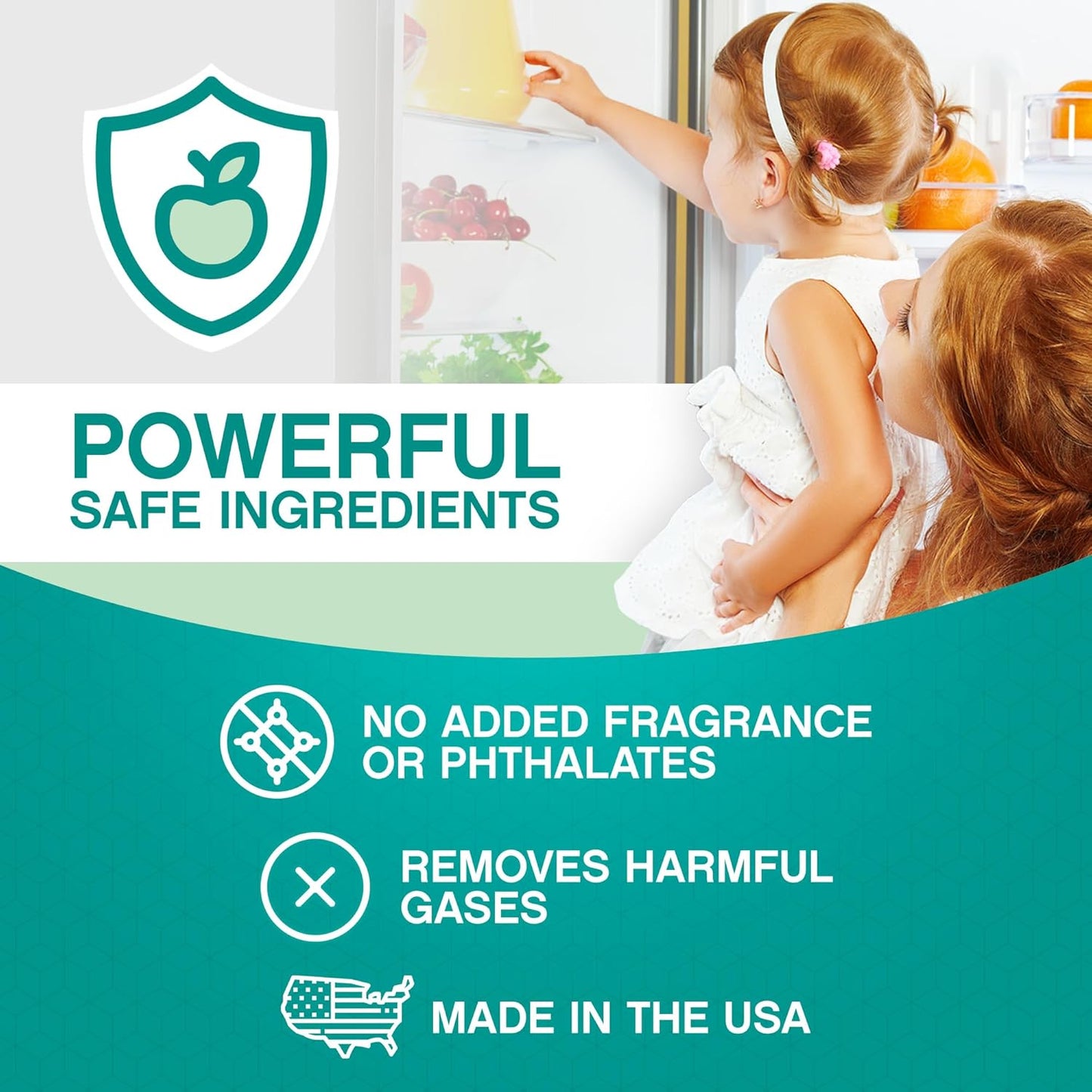 Refrigerator Deodorizer with Zeolites (1-Pack) - Odor Eliminator for Fridge & Freezer - Outshines Baking Soda and Bamboo Charcoal Bags - Long-Lasting, & Safe