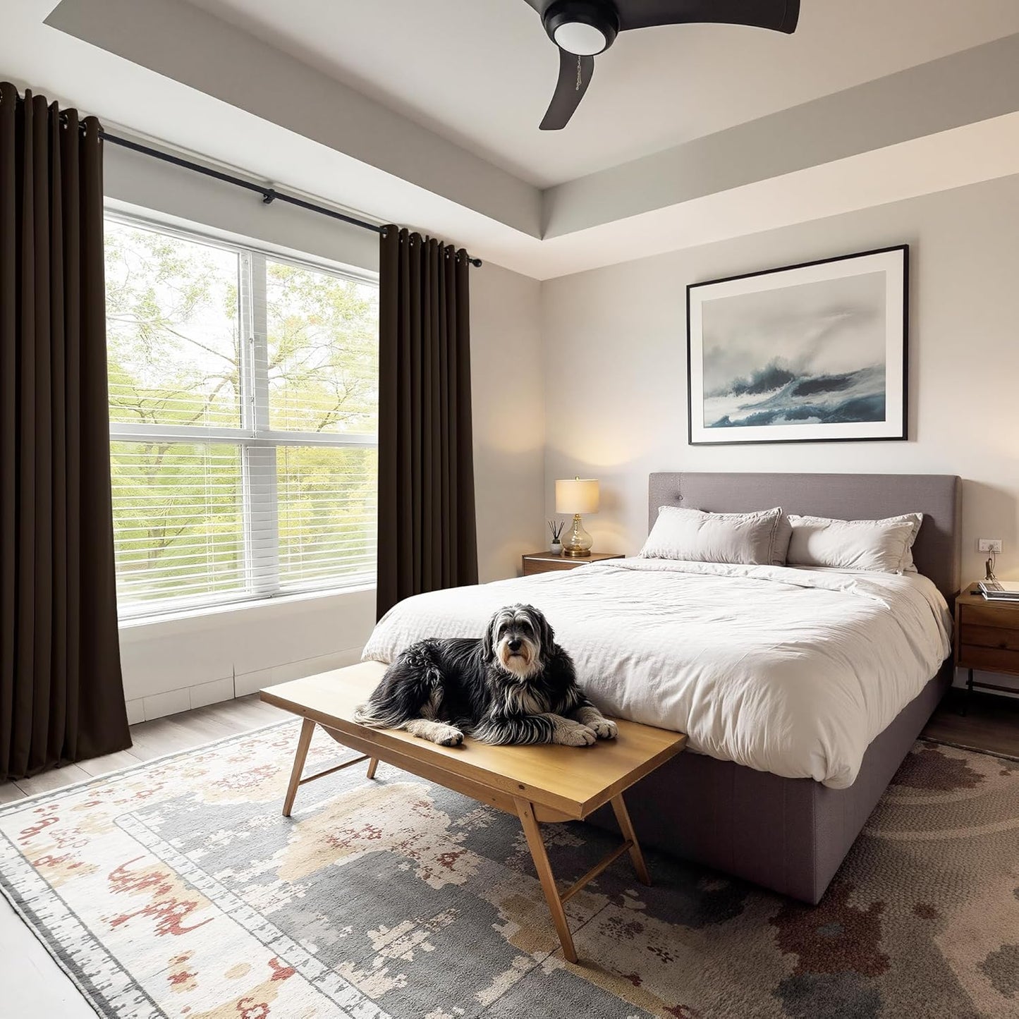 PONY DANCE Blackout Curtain Panels - Window Treatments Room Darkening Thermal Insulated Drapery with Grommets for Living Room Bedroom, W 55" x L 80", Chocolate Brown, 2 Pieces