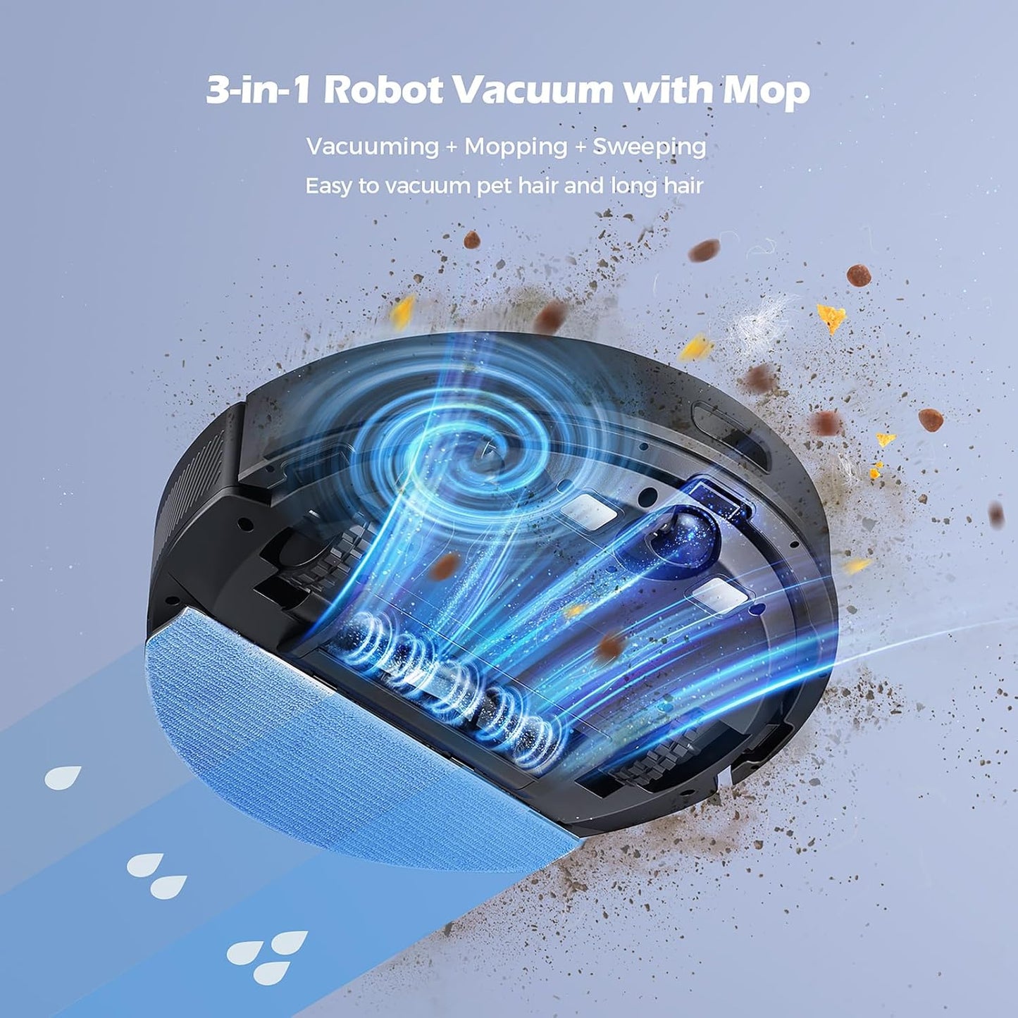 Lubluelu Robot Vacuum and Mop Combo, 5500Pa Robot Vacuum Cleaner with LDS9.0 LiDAR Navigation, Self-Empties for 60 Days, No-Go Zones, WiFi/App/Alexa Control, Ideal for Hard Floors, Carpet (SL68 Plus)