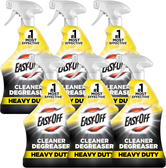 Easy-Off Heavy Duty Degreaser Cleaner Spray, 32 Ounce (Pack of 6)