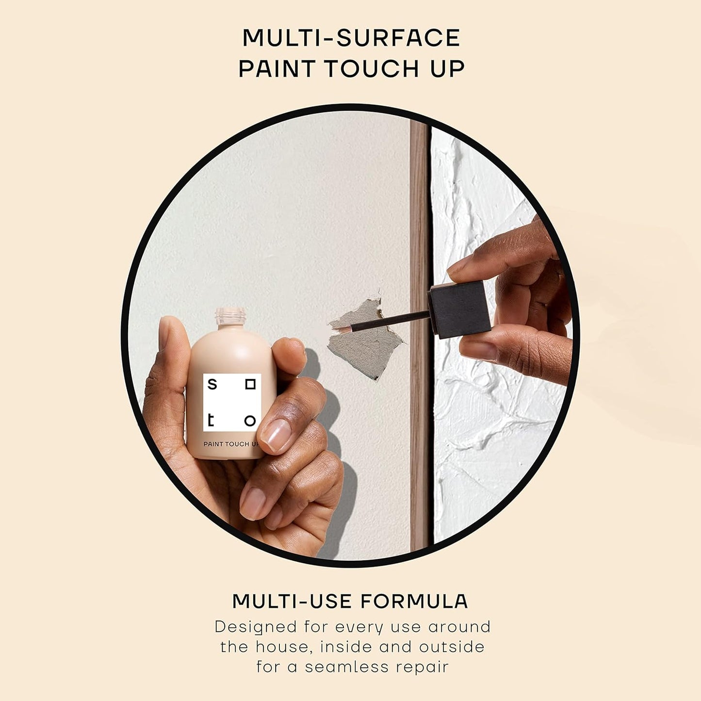 soto Beige Paint Touch Up, Multi-Surface, Matte Finish (No. 11 Earthwork Beige) - 1.5 Ounces/45 Milliliters of Scratch Repair for Furniture, Walls, Cabinets, Trim, Doors, Indoor/Outdoor