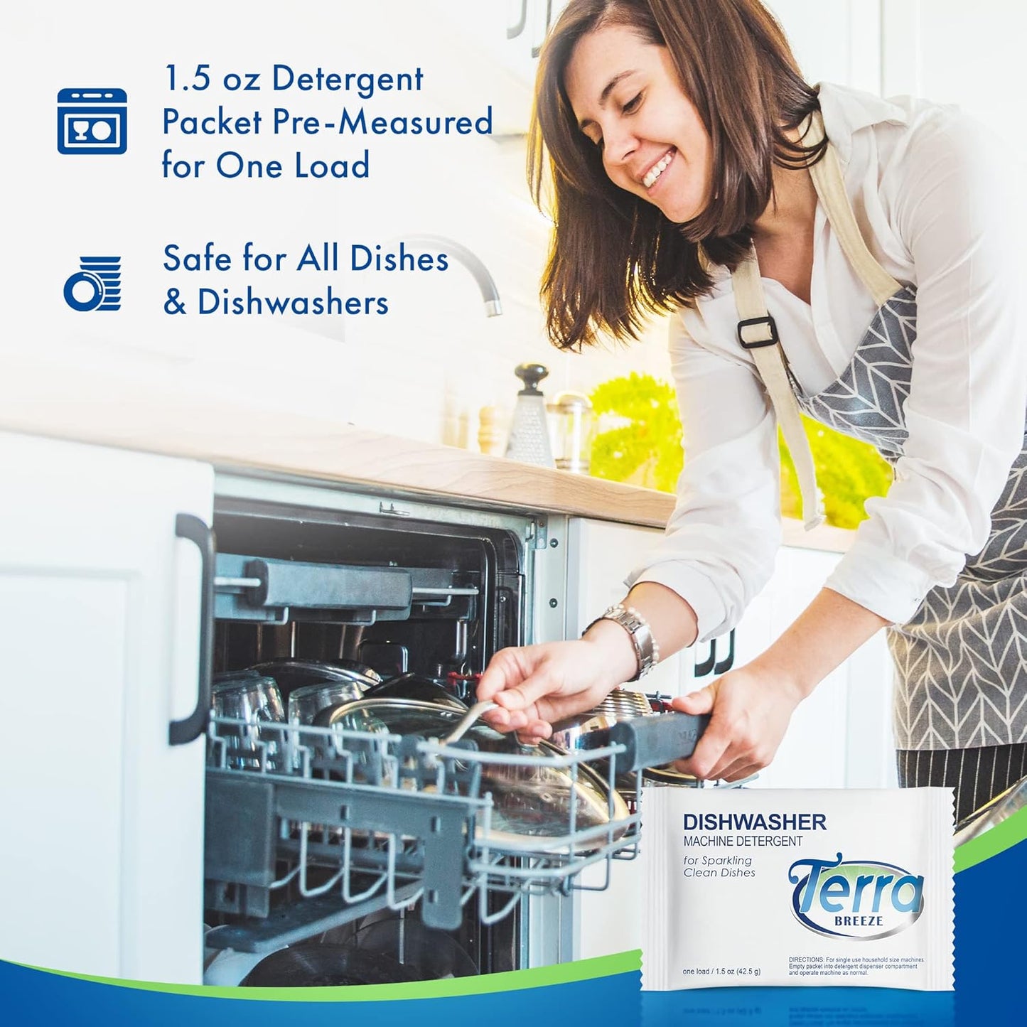 Travel Laundry Detergent & Dish Soap | Terra Breeze 1-Shoppe Amenities Kit | Laundry Soap, Dish Soap | 90 Pieces