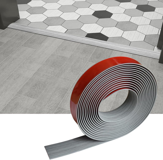 Floor/Door Flat Transition Strip & Self-Adhesive Vinyl Edge Trim - Laminate Gap Covering Joining Strip